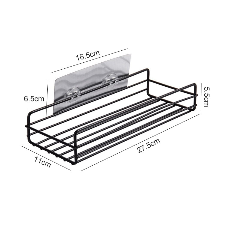 Wrought Iron Bathroom Shelf Wall Mounted Free Punch Toilet Rack(White) - Shelves by PMC Jewellery | Online Shopping South Africa | PMC Jewellery