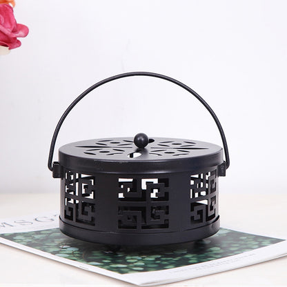 Creative Classical Fireproof Household Mosquito-Resistance Incense Tray Mosquito-repellent Incense Holder with Cover(Black) - Mosquito Coil Tray by PMC Jewellery | Online Shopping South Africa | PMC Jewellery | Buy Now Pay Later Mobicred