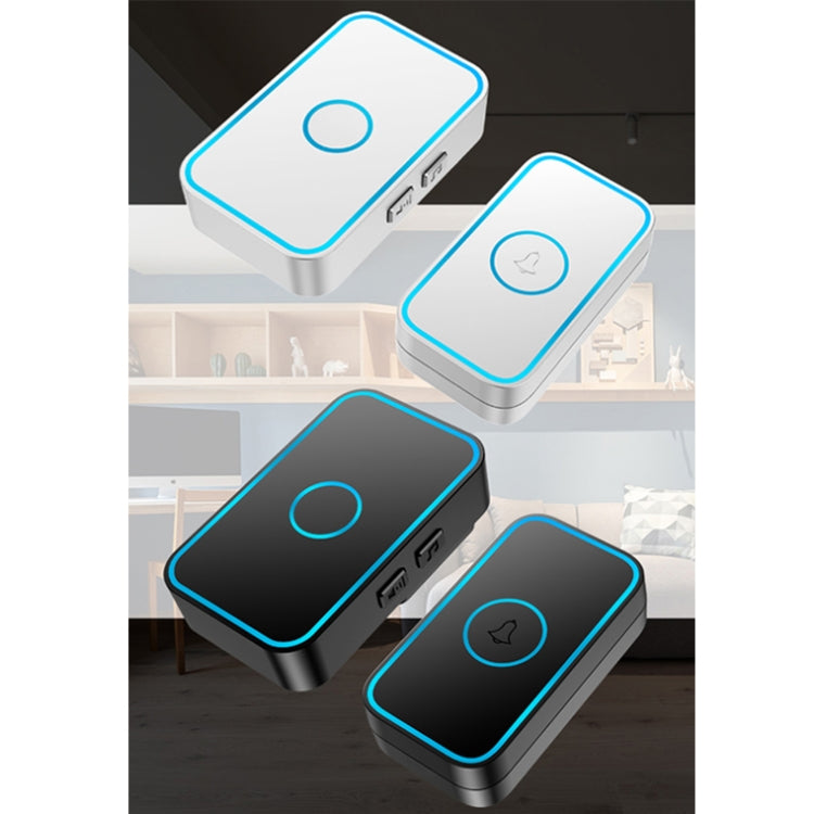 CACAZI A78 Long-Distance Wireless Doorbell Intelligent Remote Control Electronic Doorbell, Style:US Plug(Bright White) - Wireless Doorbell by CACAZI | Online Shopping South Africa | PMC TechLife | Buy Now Pay Later Mobicred