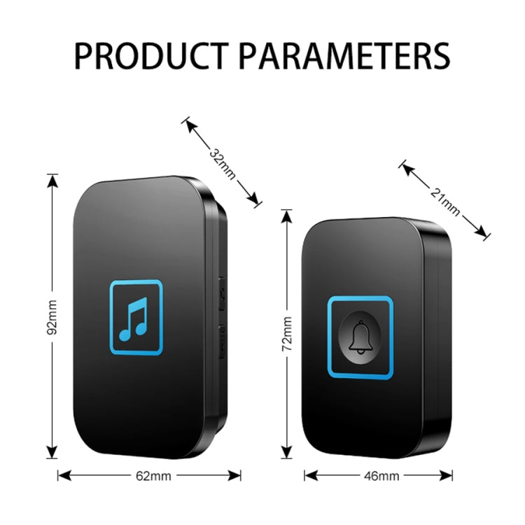 CACAZI A86 Electronic Music Remote Control Doorbell One For One AC Wireless Doorbell, Style:UK Plug(White) - Wireless Doorbell by CACAZI | Online Shopping South Africa | PMC TechLife | Buy Now Pay Later Mobicred