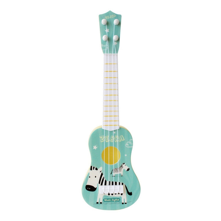 Light Blue Zebra Small Simulation Musical Instrument Mini Four Strings Playable Ukulele Early Childhood Education Music Toy - Stringed Instruments Accessories by PMC TechLife | Online Shopping South Africa | PMC TechLife | Buy Now Pay Later Mobicred