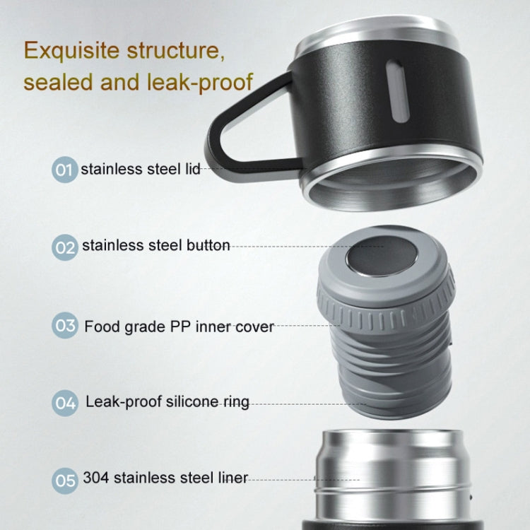 500ml 304 Stainless Steel Thermos Cup Portable Business Tea Cup,Spec: Gift Box Set(Silver) - Vacuum Thermoses & Cups by PMC TechLife | Online Shopping South Africa | PMC TechLife | Buy Now Pay Later Mobicred