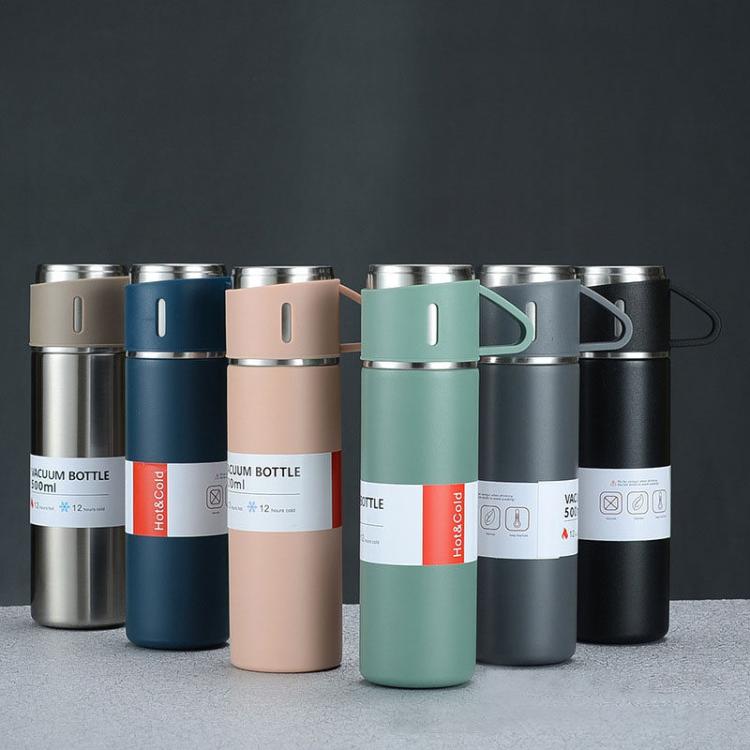500ml 304 Stainless Steel Thermos Cup Portable Business Tea Cup,Spec: Gift Box Set(Silver) - Vacuum Thermoses & Cups by PMC TechLife | Online Shopping South Africa | PMC TechLife | Buy Now Pay Later Mobicred