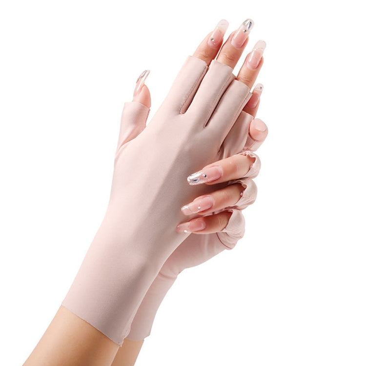 Ladies Sunscreen Gloves Half Finger Ice Silk Gloves,Style: Cent Finger(Blue) - Safety Gloves by PMC TechLife | Online Shopping South Africa | PMC TechLife | Buy Now Pay Later Mobicred