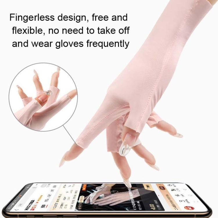 Ladies Sunscreen Gloves Half Finger Ice Silk Gloves,Style: Cent Finger(Blue) - Safety Gloves by PMC TechLife | Online Shopping South Africa | PMC TechLife | Buy Now Pay Later Mobicred