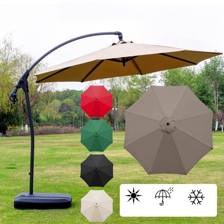 Polyester Parasol Replacement Cloth Round Garden Umbrella Cover, Size: Diameter 2.7m 8 Ribs(Khaki) - free shipping - PMc TechLife - Order now!