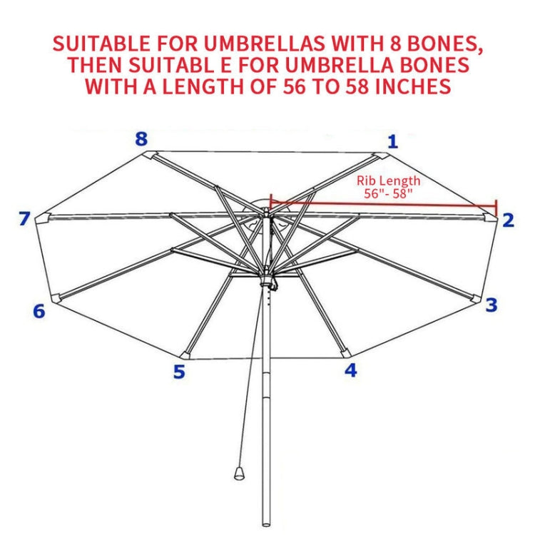 Polyester Parasol Replacement Cloth Round Garden Umbrella Cover, Size: Diameter 2.7m 8 Ribs(Big Red) - Patio Umbrella by PMc TechLife | Online Shopping South Africa | PMc TechLife | Buy Now Pay Later Mobicred