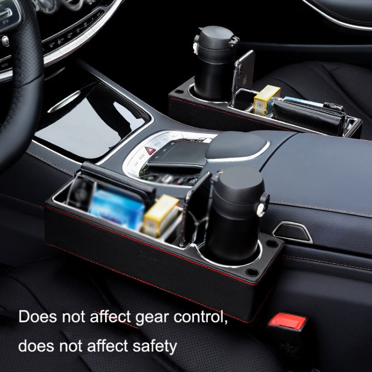 SUSISUN SNH010 Car Seat Gap Storage Box, Style:Positive Drive USB Charging(Apricot) - free shipping - PMC TechLife - Order now!