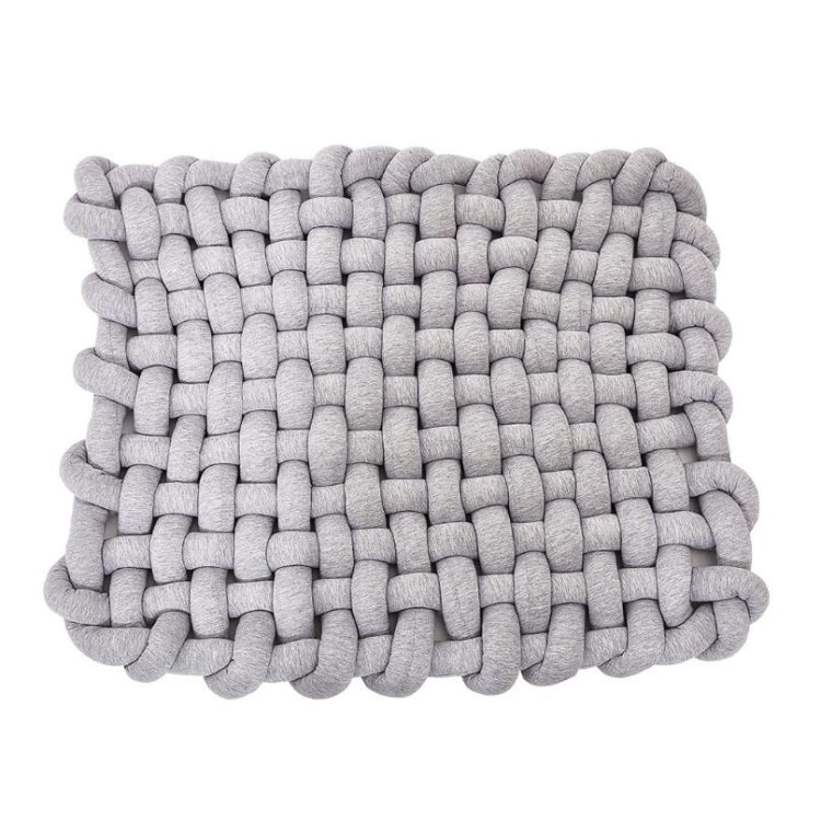 Hand-woven Home Decoration Twist Anti-skid Mat Shooting Props(Light Grey) - Other Props by PMC TechLife | Online Shopping South Africa | PMC TechLife | Buy Now Pay Later Mobicred