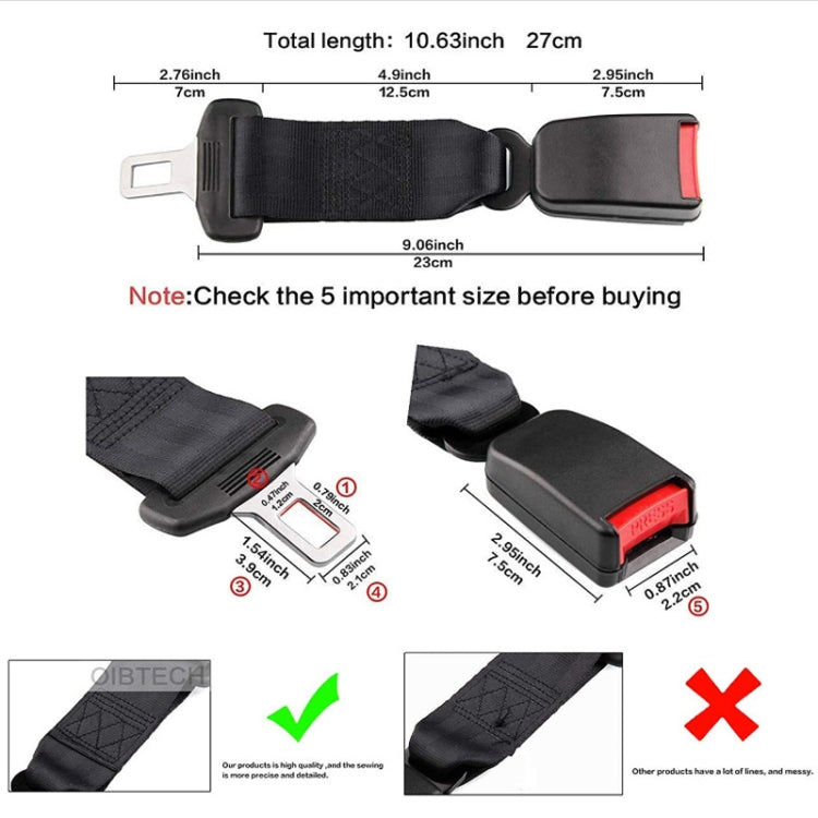 2 PCS Child And Pregnant Woman Car Seat Belt Extender, Length:36cm(Gray) - Seat Belts & Padding by PMC TechLife | Online Shopping South Africa | PMC TechLife | Buy Now Pay Later Mobicred