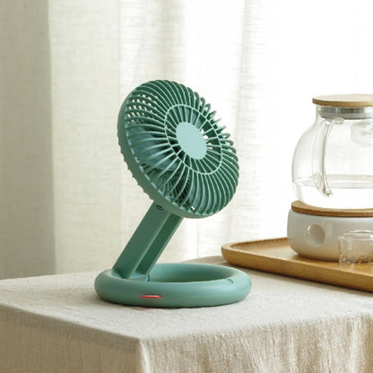 Desktop Folding Fan USB Charging Circulation Fan Mini Handheld Portable Laying Fan(Green) - Electric Fans by PMC Jewellery | Online Shopping South Africa | PMC Jewellery | Buy Now Pay Later Mobicred