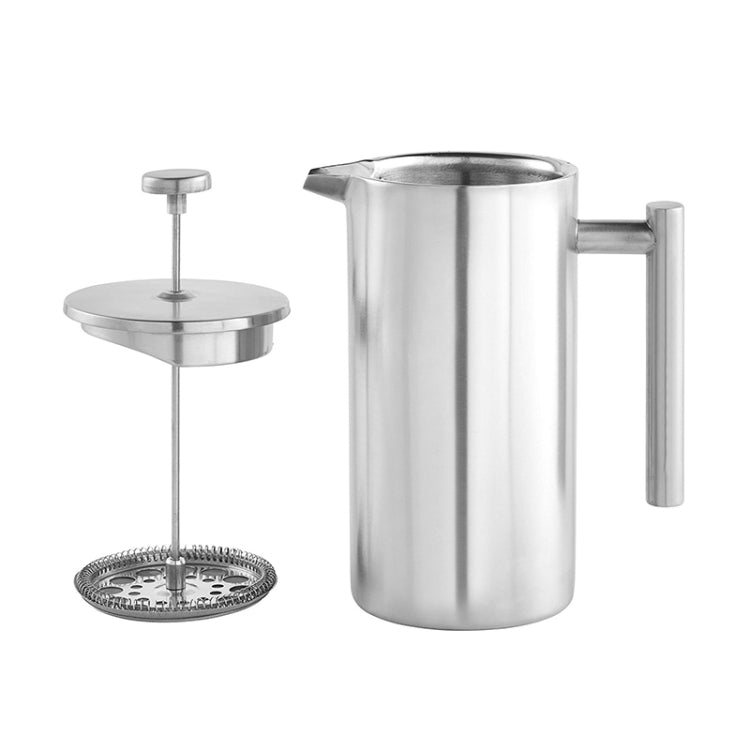 304 Stainless Steel French Pressure Coffee Pot Hand Made Tea Pot, Capacity:800ml - free shipping - PMC TechLife - Order now!