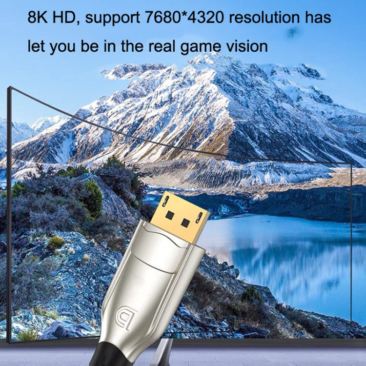 1m 1.4 Version DP Cable Gold-Plated Interface 8K High-Definition Display Computer Cable OD6.0MM 30AWG With Nylon Mesh(Gold) -  by PMC TechLife | Online Shopping South Africa | PMC TechLife | Buy Now Pay Later Mobicred