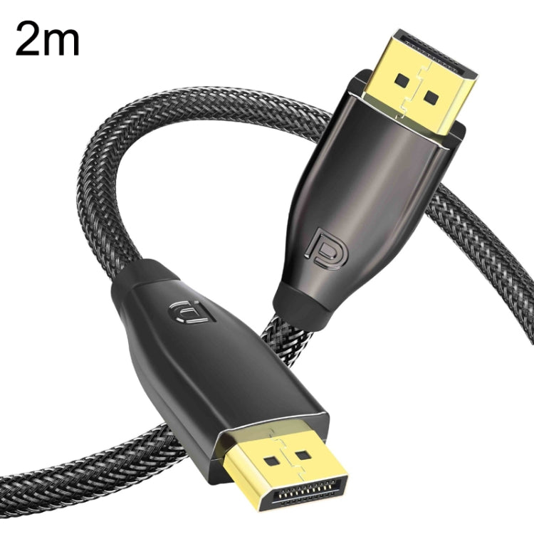 2m 1.4 Version DP Cable Gold-Plated Interface 8K High-Definition Display Computer Cable OD6.0MM 30AWG With Nylon Mesh(Black) -  by PMC Jewellery | Online Shopping South Africa | PMC Jewellery | Buy Now Pay Later Mobicred