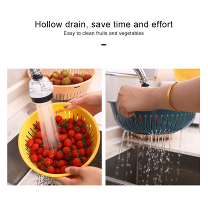 10 PCS Round Hollow Plastic Drain Basket Kitchen Fruit and Vegetable Storage Basket, Size:S(Blue) - Filters by PMC Jewellery | Online Shopping South Africa | PMC Jewellery