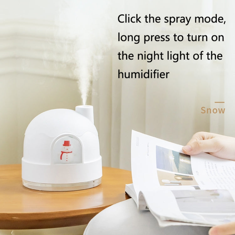 ZAY-H006 Plug-in Snowman Humidifier Night Light USB Mute Cute Desktop Air Mini Atomizer Air Humidifier(Pink) - free shipping - PMC TechLife - Order now!
