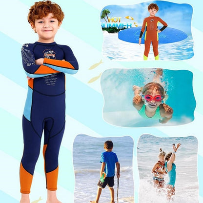 DIVE & SAIL M150501K Children Warm Swimsuit 2.5mm One-piece Wetsuit Long-sleeved Cold-proof Snorkeling Surfing Anti-jellyfish Suit, Size: XL(Navy) - Boy Clothing by DIVE & SAIL | Online Shopping South Africa | PMC Jewellery