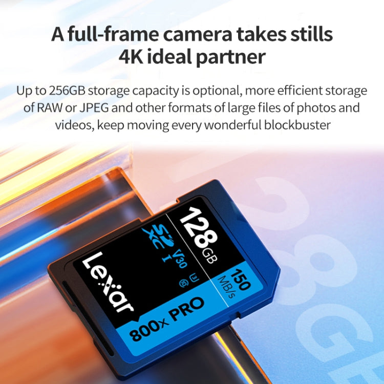 Lexar SD-800X Pro High Speed SD Card SLR Camera Memory Card, Capacity: 128GB - SD Card by Lexar | Online Shopping South Africa | PMC Jewellery | Buy Now Pay Later Mobicred