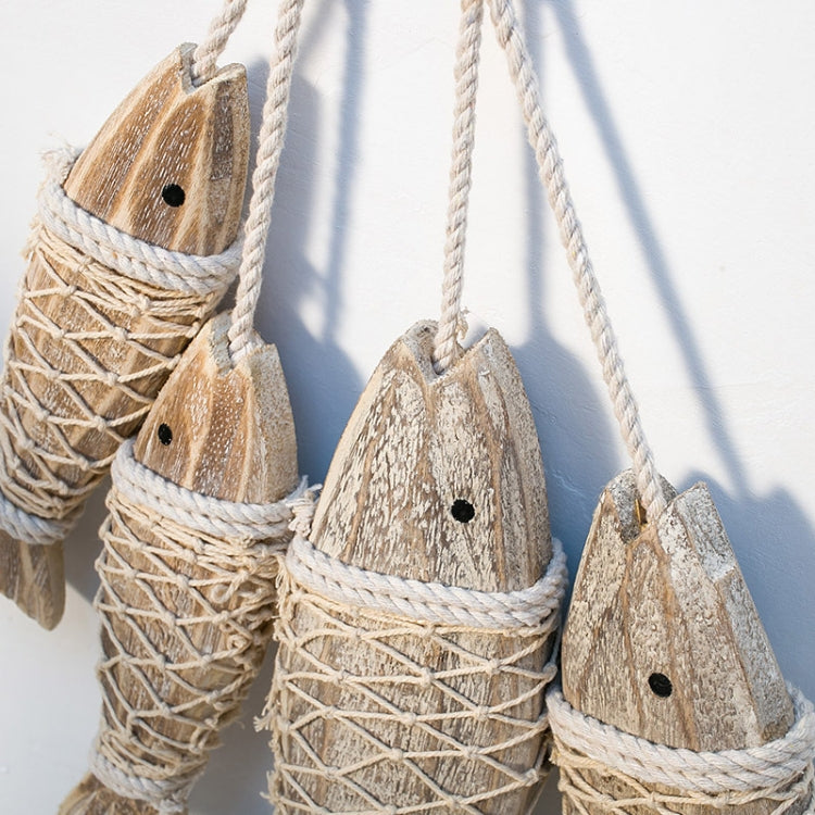 Mediterranean Creative Vintage Old Wall Hanging Ornaments Wooden Hand-carved Antique Fish Skewers, Size:Small - Wind Chimes & Hanging Decorations by PMC Jewellery | Online Shopping South Africa | PMC Jewellery