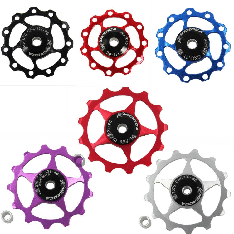 MEROCA Metal Bearings Mountain Bike Road Bike Rear Derailleur Guide Wheel 11T/13T Guide Wheel, Specification:13T, Color:Blue - Guide wheels by PMc TechLife | Online Shopping South Africa | PMc TechLife | Buy Now Pay Later Mobicred