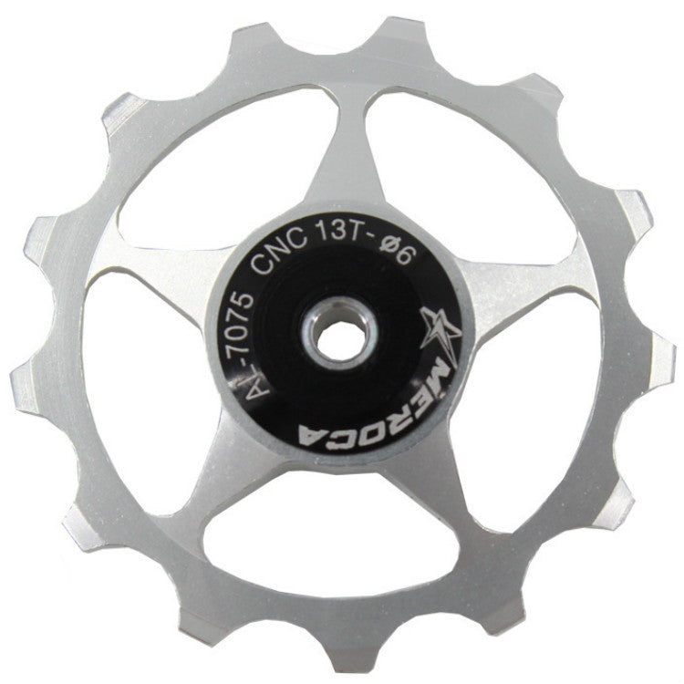 MEROCA Metal Bearings Mountain Bike Road Bike Rear Derailleur Guide Wheel 11T/13T Guide Wheel, Specification:13T, Color:Silver - Guide wheels by PMc TechLife | Online Shopping South Africa | PMc TechLife | Buy Now Pay Later Mobicred