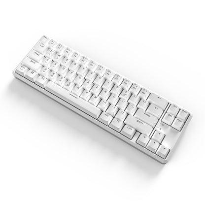 Ajazz K680T Mini USB Wired Dual-mode Charging 68-keys Laptop Bluetooth Mechanical Keyboard, Cable Length: 1.6m, Style:Tea Shaft(White) - Wired Keyboard by Ajazz | Online Shopping South Africa | PMC Jewellery | Buy Now Pay Later Mobicred