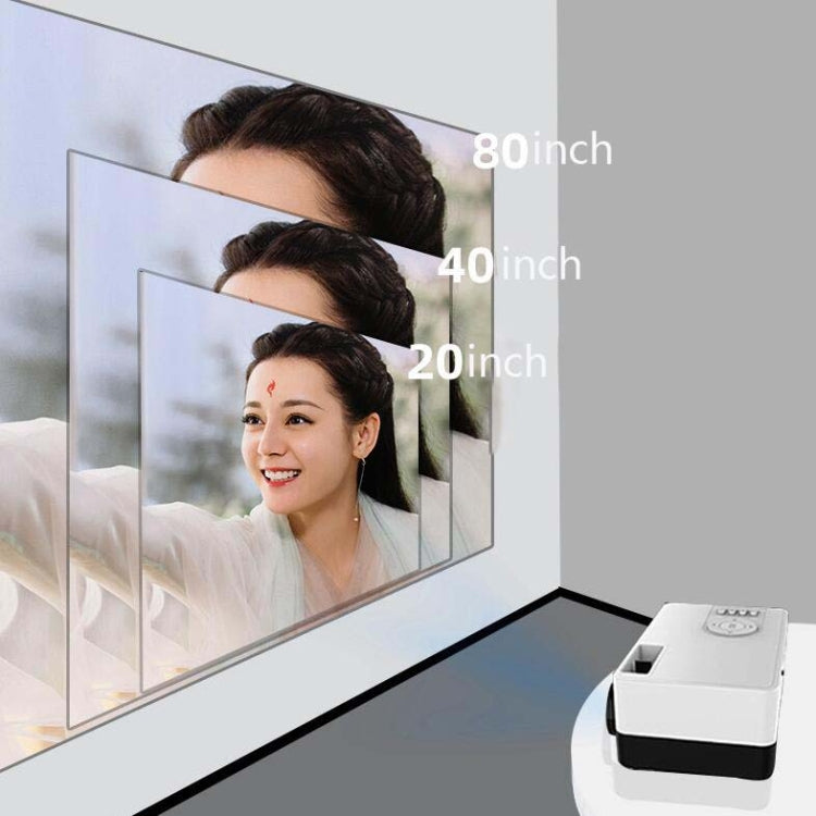 S261/J16 Home Mini HD 1080P Portable LED Projector, Support TF Card / AV / U Disk, Plug Specification:US Plug(Pink White) - Mini Projector by PMC Jewellery | Online Shopping South Africa | PMC Jewellery | Buy Now Pay Later Mobicred