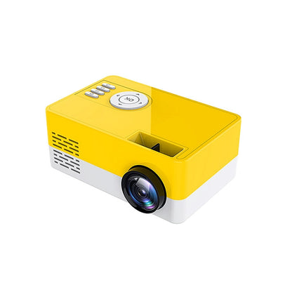 S261/J16 Home Mini HD 1080P Portable LED Projector, Support TF Card / AV / U Disk, Plug Specification:US Plug(Yellow White) - Mini Projector by PMC Jewellery | Online Shopping South Africa | PMC Jewellery | Buy Now Pay Later Mobicred