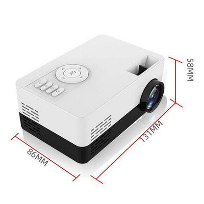 S261/J16 Home Mini HD 1080P Portable LED Projector, Support TF Card / AV / U Disk, Plug Specification:UK Plug(White Black) - Mini Projector by PMC Jewellery | Online Shopping South Africa | PMC Jewellery | Buy Now Pay Later Mobicred