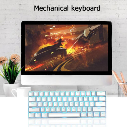 RK61 61 Keys Bluetooth / 2.4G Wireless / USB Wired Three Modes Tablet Mobile Gaming Mechanical Keyboard, Cable Length: 1.5m, Style:Red Shaft(Black) - Wired Keyboard by PMC Jewellery | Online Shopping South Africa | PMC Jewellery | Buy Now Pay Later Mobicred