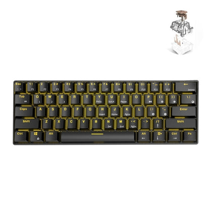 RK61 61 Keys Bluetooth / 2.4G Wireless / USB Wired Three Modes Tablet Mobile Gaming Mechanical Keyboard, Cable Length: 1.5m, Style:Tea Shaft(Black) - Wired Keyboard by PMC Jewellery | Online Shopping South Africa | PMC Jewellery | Buy Now Pay Later Mobicred