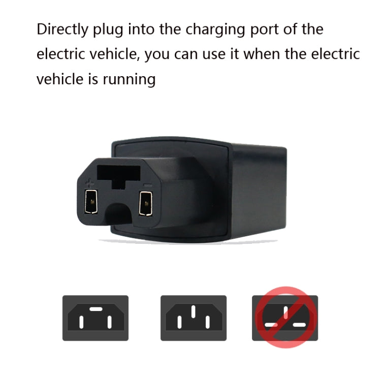 3 PCS Universal Car Intelligent Reverse Connection Lithium Battery Electric Car Mobile Phone Charger, Style:Extended Black Double Port 2A - Battery Charger by PMC TechLife | Online Shopping South Africa | PMC TechLife | Buy Now Pay Later Mobicred