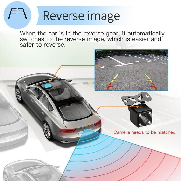 Universal Machine Android Smart Navigation Car Navigation DVD Reversing Video Integrated Machine, Size:9inch 2+32G, Specification:Standard+8 Lights Camera - Car DVD by PMC TechLife | Online Shopping South Africa | PMC TechLife | Buy Now Pay Later Mobicred
