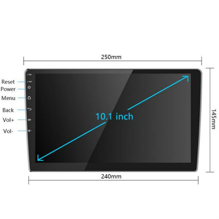 Universal Machine Android Smart Navigation Car Navigation DVD Reversing Video Integrated Machine, Size:10inch 1+16G, Specification:Standard+12 Lights Camera - Car DVD by PMC TechLife | Online Shopping South Africa | PMC TechLife | Buy Now Pay Later Mobicred