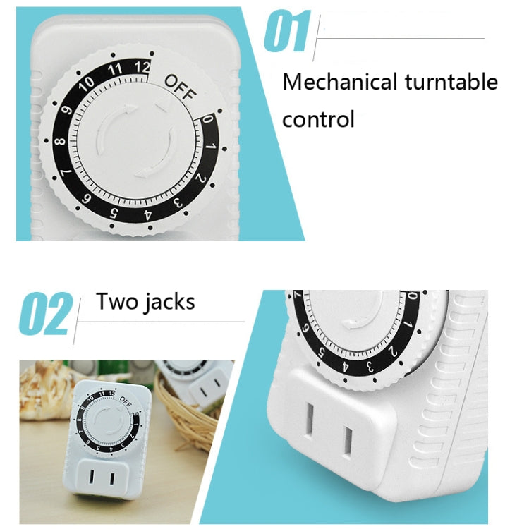 2 PCS ChangXin Electric Vehicle Timer Charger Mechanical Timer Socket Countdown Off Timer Socket(CX-05 110V) - Battery Charger by ChangXin | Online Shopping South Africa | PMC TechLife | Buy Now Pay Later Mobicred