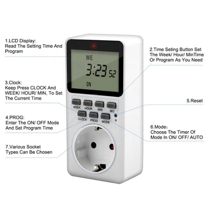 Charging Smart Switch Timing Socket(EU Plug -230V 50Hz 16A) - Smart Socket by PMC Jewellery | Online Shopping South Africa | PMC Jewellery | Buy Now Pay Later Mobicred