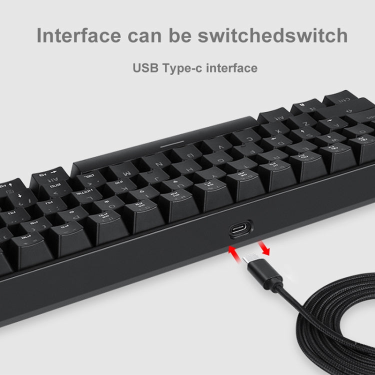 MOTOSPEED CK61 61 Keys  Wired Mechanical Keyboard RGB Backlight with 14 Lighting Effects, Cable Length: 1.5m, Colour: Red Shaft - Wired Keyboard by MOTOSPEED | Online Shopping South Africa | PMC Jewellery | Buy Now Pay Later Mobicred