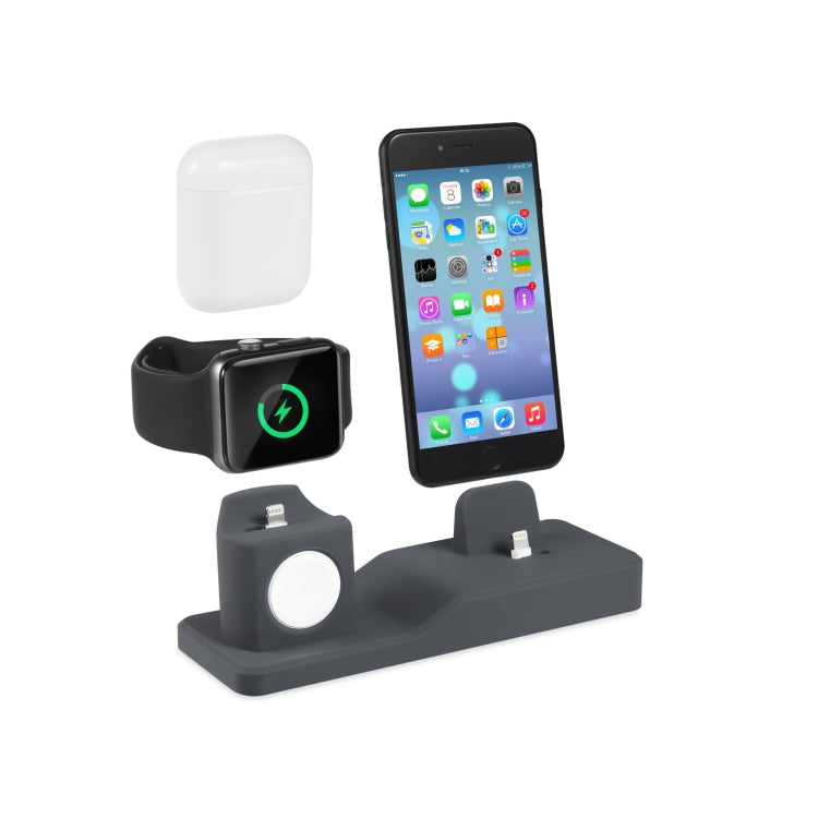 Mobile Phone Charging Stand for iPhone / Apple Whtch / AirPods(Black) - Multifunction Charger by PMC Jewellery | Online Shopping South Africa | PMC Jewellery | Buy Now Pay Later Mobicred