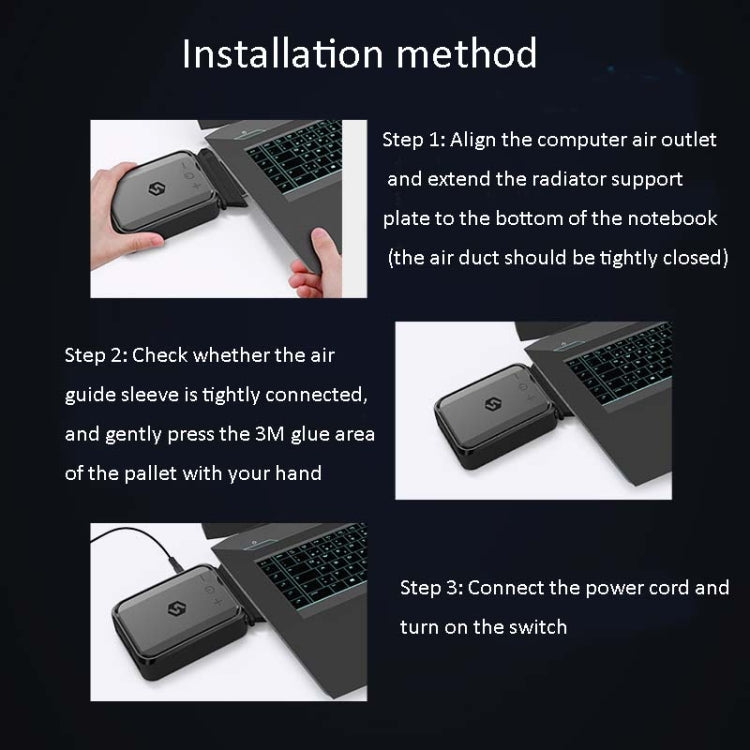 Suohuang Computer Notebook Exhaust Radiator Side Suction Fan Machine for Lenovo/ASUS/Dell laptops, Style:Colorful-220V Intelligent Constant Temperature, CN Plug - Cooling Pads by PMC Jewellery | Online Shopping South Africa | PMC Jewellery | Buy Now Pay Later Mobicred