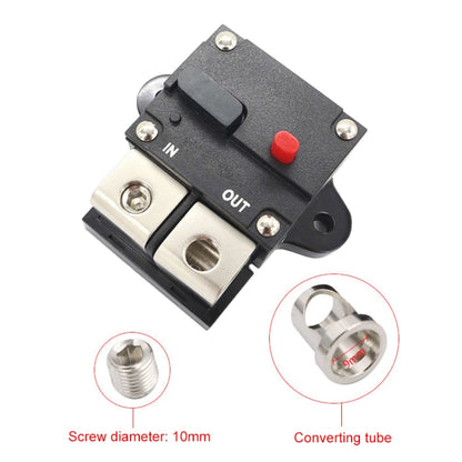 80A Auto Circuit Breaker Car Audio Fuse Holder Power Insurance Automatic Switch(Black) - Fuse by PMC Jewellery | Online Shopping South Africa | PMC Jewellery | Buy Now Pay Later Mobicred