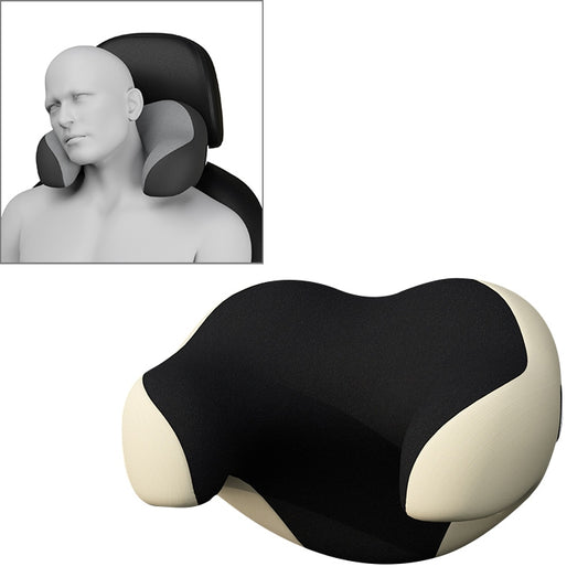 U-shaped Car Headrest Car Memory Foam Neck Pillow(Apricot Black) - Seat Accessories by PMC Jewellery | Online Shopping South Africa | PMC Jewellery | Buy Now Pay Later Mobicred