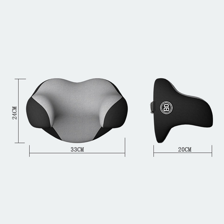 U-shaped Car Headrest Car Memory Foam Neck Pillow(Black Gray) - Seat Accessories by PMC Jewellery | Online Shopping South Africa | PMC Jewellery | Buy Now Pay Later Mobicred