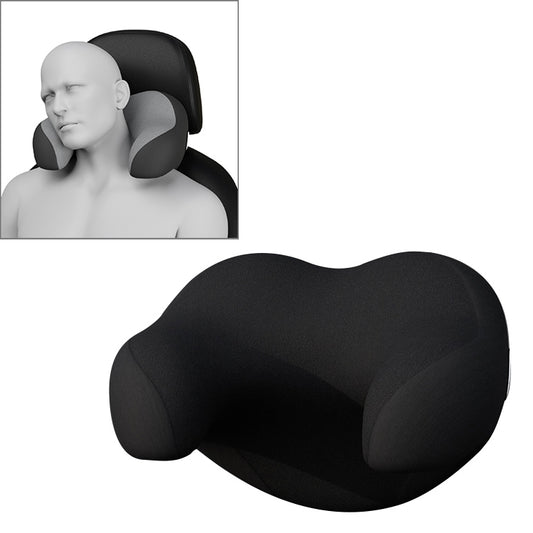 U-shaped Car Headrest Car Memory Foam Neck Pillow(Pure Black) - Seat Accessories by PMC Jewellery | Online Shopping South Africa | PMC Jewellery | Buy Now Pay Later Mobicred