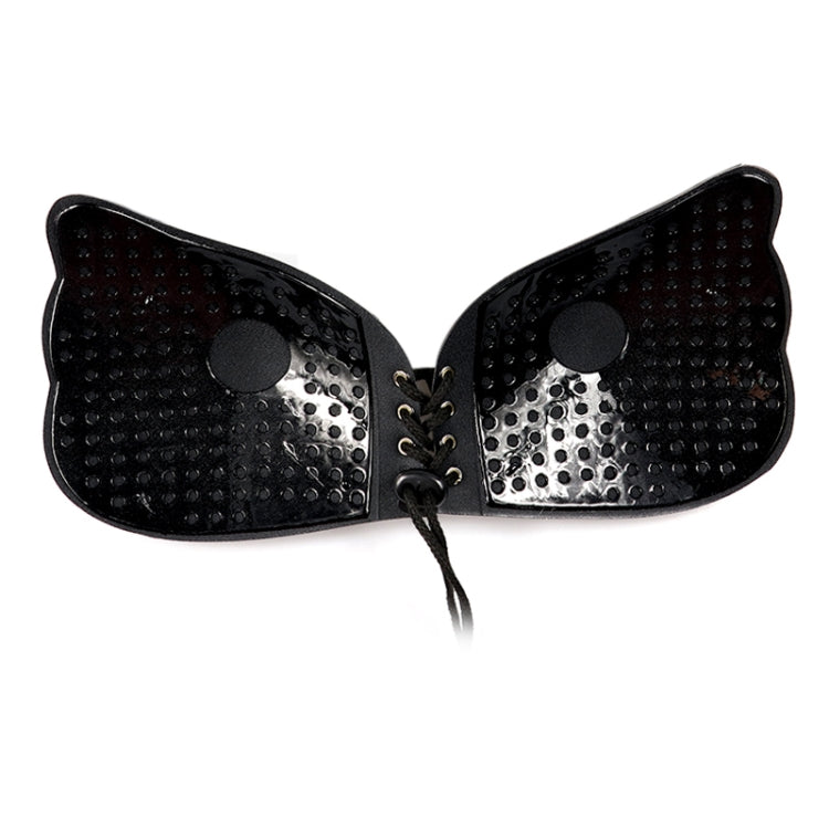 Women Self-Adhesive Strapless Bandage Blackless Solid Bra Silicone Underwear Invisible Bra, Size:S (T Black) - free shipping - PMC TechLife - Order now!