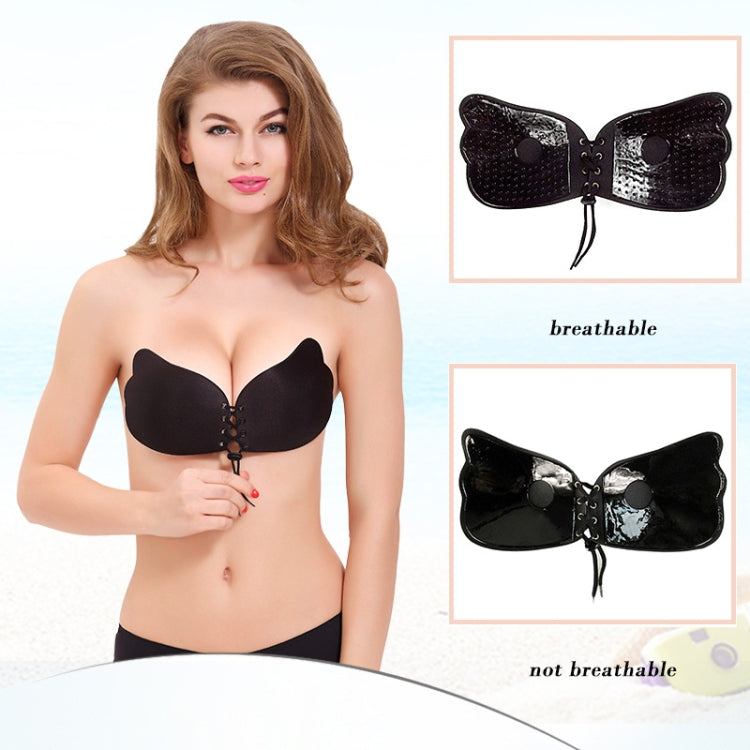 Women Self-Adhesive Strapless Bandage Blackless Solid Bra Silicone Underwear Invisible Bra, Size:XL(T Black) - free shipping - PMC TechLife - Order now!