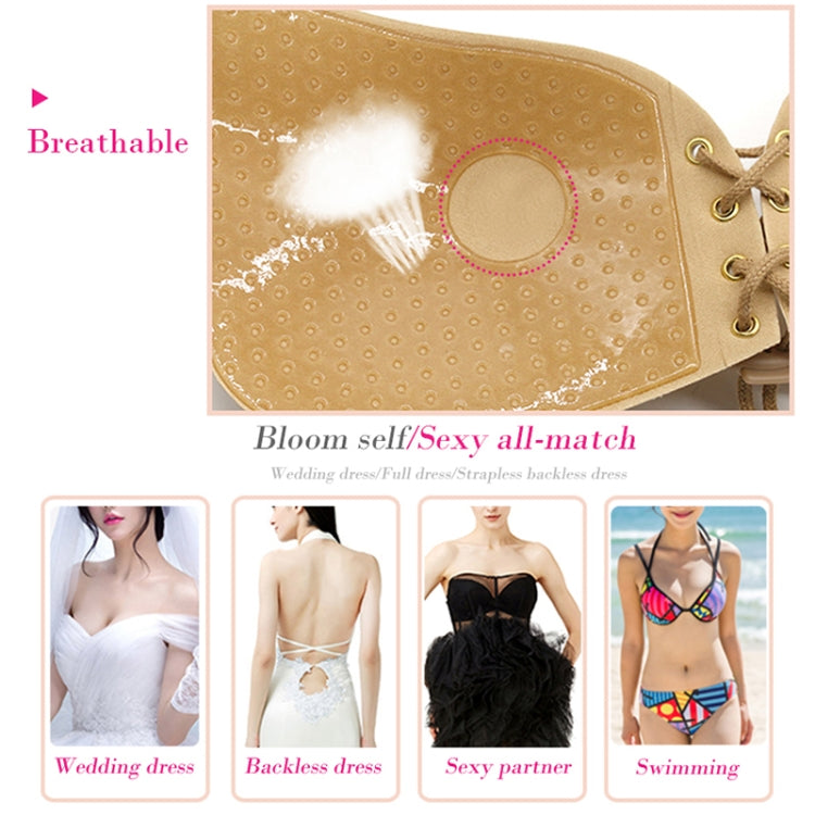Women Self-Adhesive Strapless Bandage Blackless Solid Bra Silicone Underwear Invisible Bra, Size:XL(T Black) - free shipping - PMC TechLife - Order now!