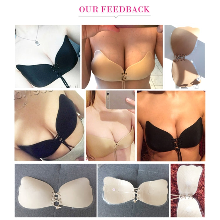 Women Self-Adhesive Strapless Bandage Blackless Solid Bra Silicone Underwear Invisible Bra, Size:XL(T Black) - free shipping - PMC TechLife - Order now!