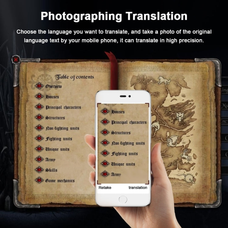 Portable Smart Voice Translator Upgrade Version for Learning Travel Business Meeting 3 in 1 voice Text Photo Language Translator(Black) -  by PMC TechLife | Online Shopping South Africa | PMC TechLife | Buy Now Pay Later Mobicred