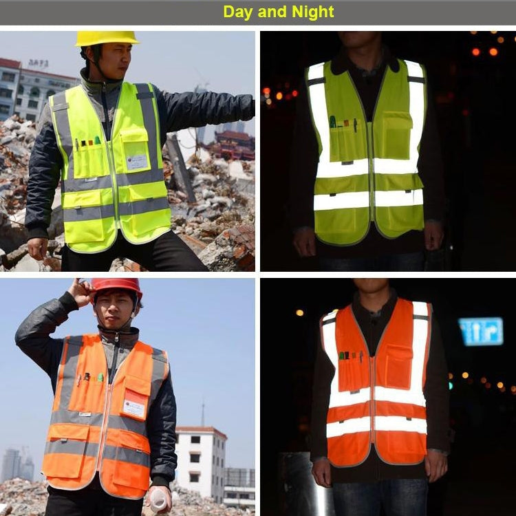 Multi-pockets Safety Vest Reflective Workwear Clothing, Size:XXL-Chest 130cm(Green) - Reflective Safety Clothing by PMC Jewellery | Online Shopping South Africa | PMC Jewellery | Buy Now Pay Later Mobicred