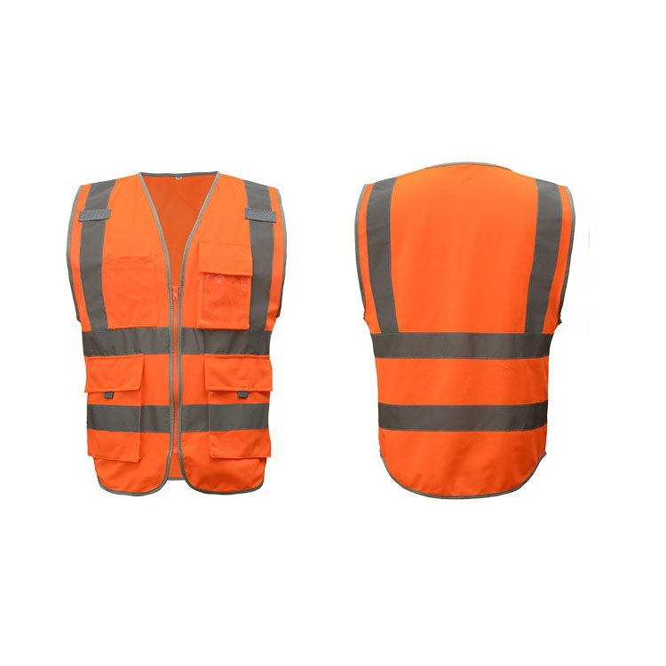 Multi-pockets Safety Vest Reflective Workwear Clothing, Size:L-Chest 118cm(Orange) - Reflective Safety Clothing by PMC Jewellery | Online Shopping South Africa | PMC Jewellery | Buy Now Pay Later Mobicred